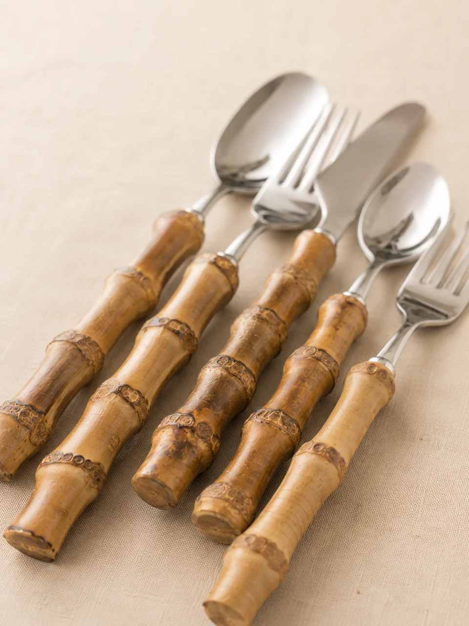 Cubertería de Bambú Natural (set 5pc)
