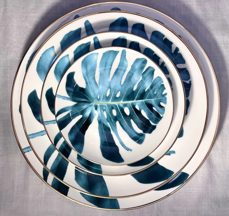 Vajilla de porcelana Serie Monstera