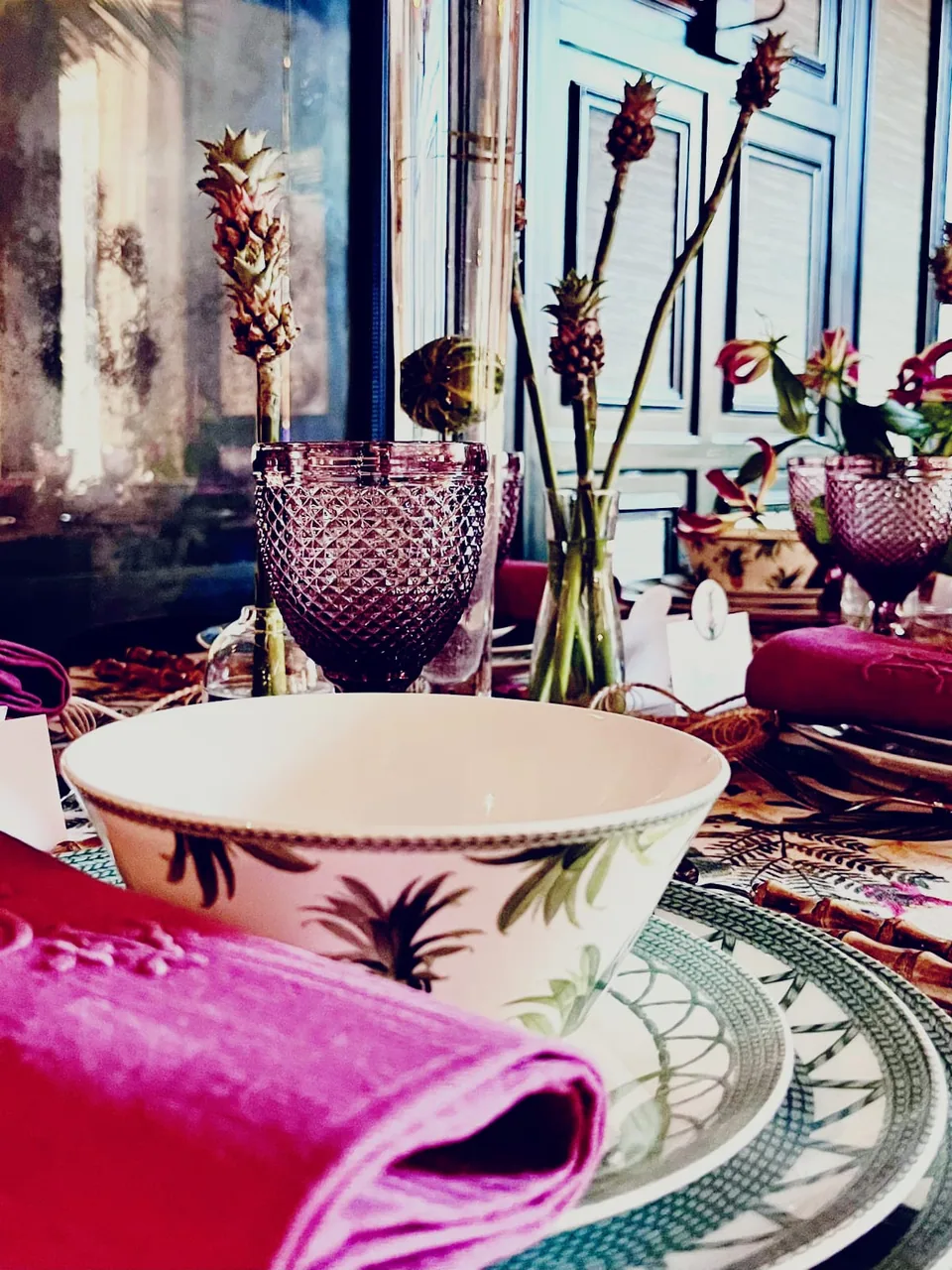 Vajilla de porcelana: Serie Piñas