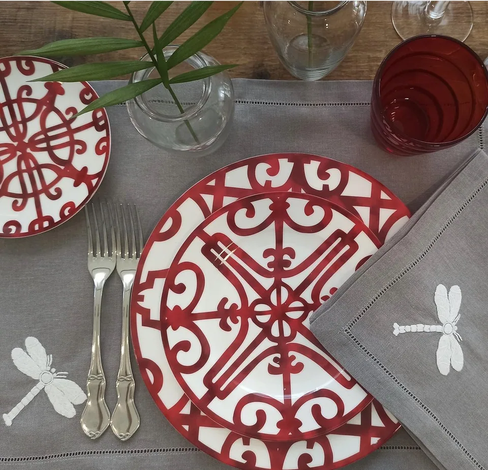 Vajilla de porcelana: Serie Rejas