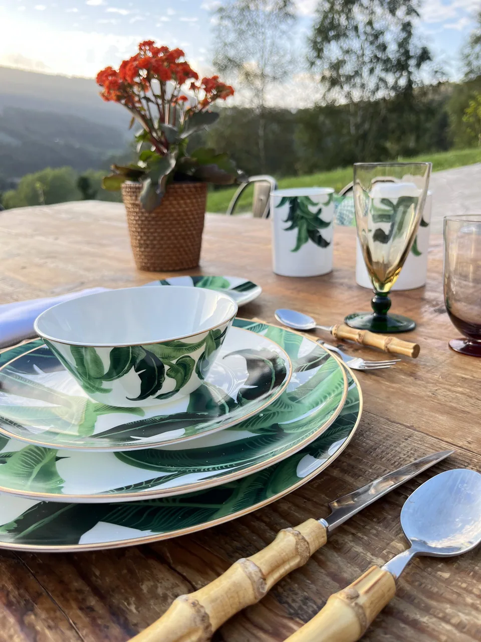 Vajilla de porcelana: Serie Plátano