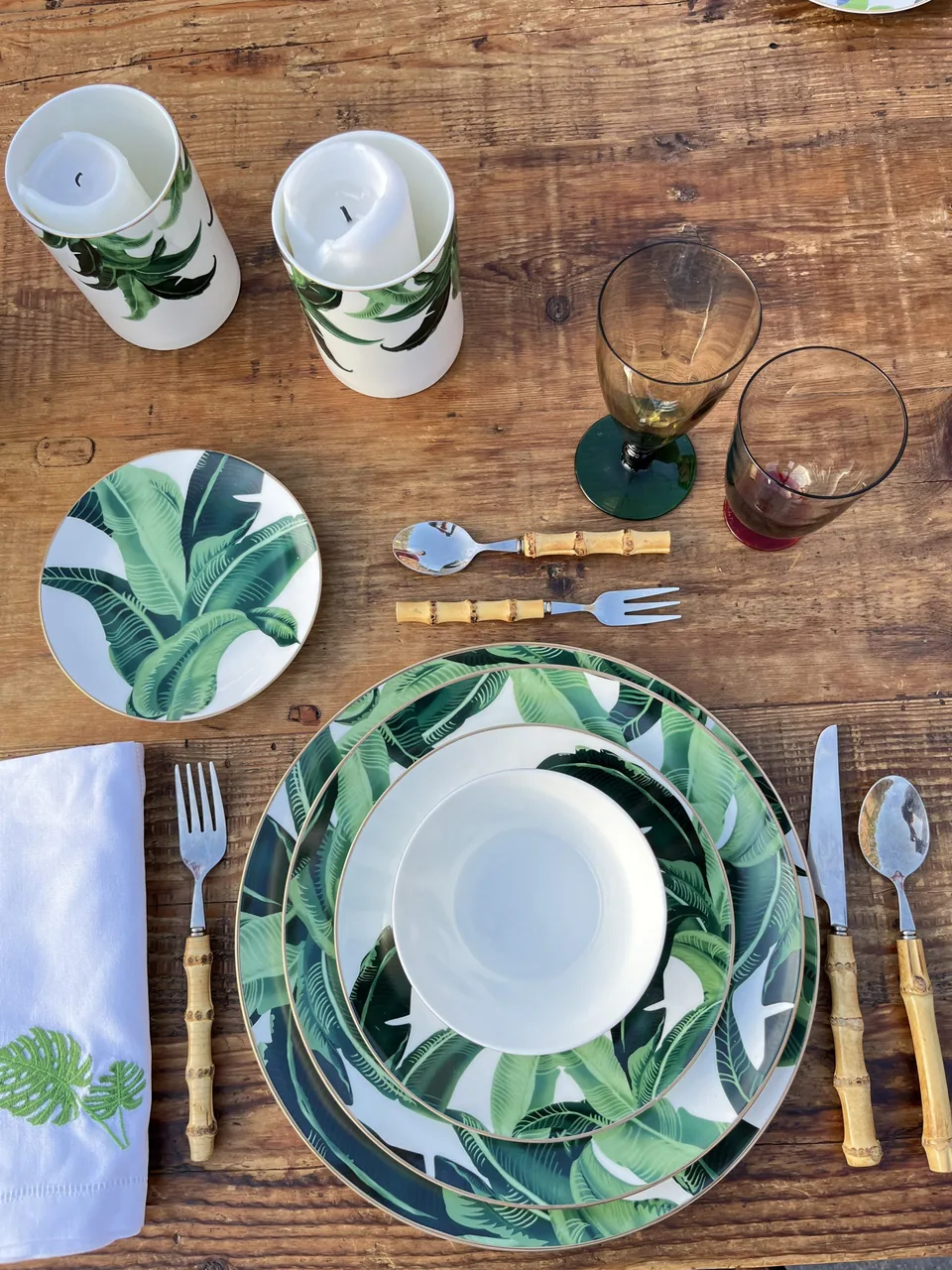 Vajilla de porcelana: Serie Plátano