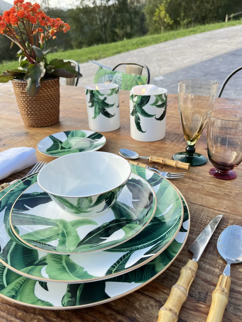 Vajilla de porcelana: Serie Plátano