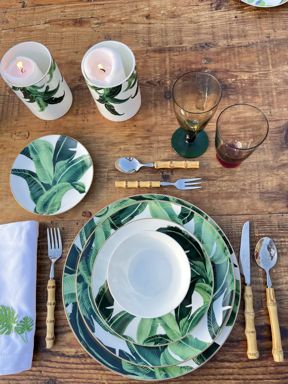 Vajilla de porcelana: Serie Plátano