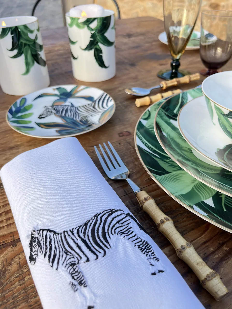Vajilla de porcelana: Serie Plátano