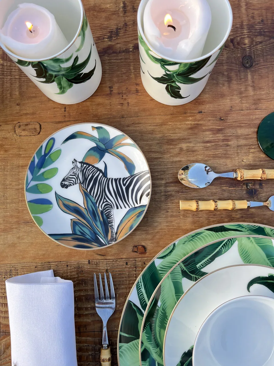 Vajilla de porcelana: Serie Plátano
