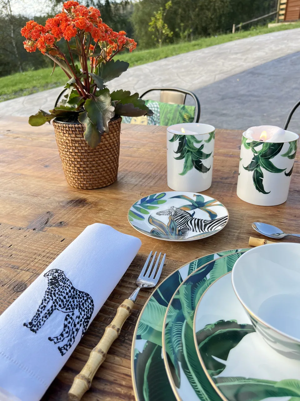 Vajilla de porcelana: Serie Plátano
